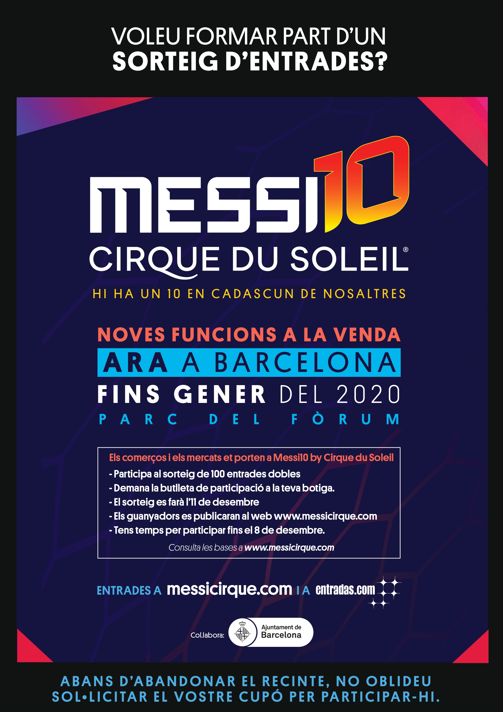 Guanya una entrada doble per veure Messi10 al Cirque du Soleil!
