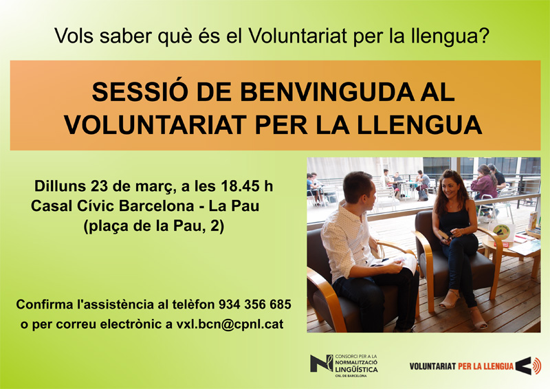 Sessió de benvinguda al voluntariat per la llengua